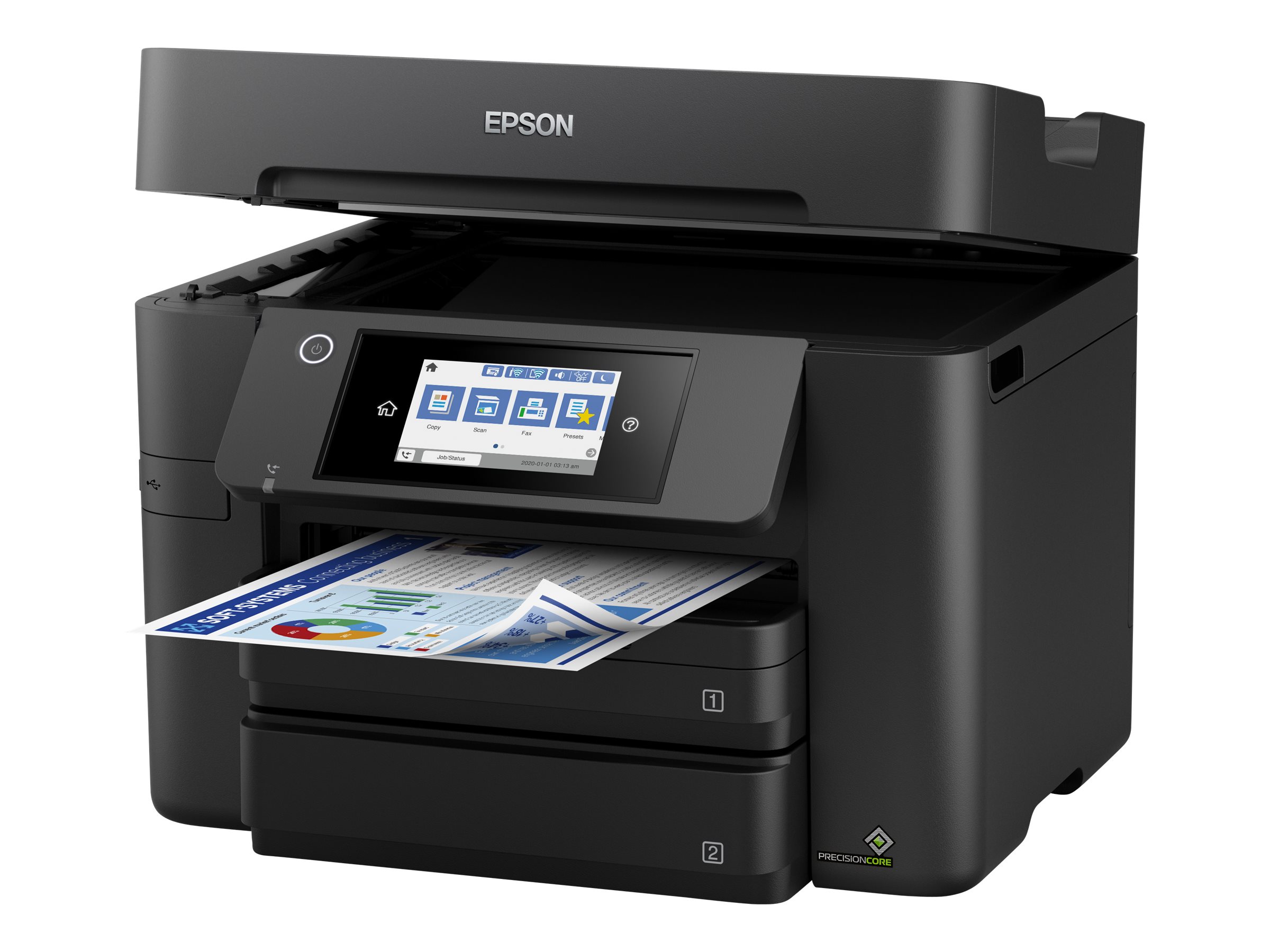 EPSON WorkForce Pro WF-4830DTWF 4 in 1 Tintenstrahl-Multifunktionsdrucker schwarz