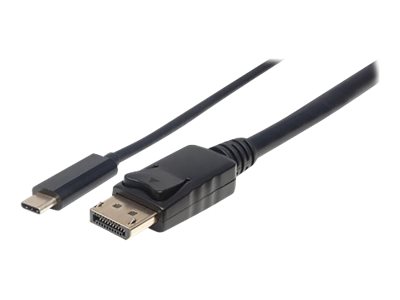 Manhattan USB-C to DisplayPort Cable, 4K@60Hz, 1m, Male to Male, Black, Three Year Warranty, Polybag - Adapterkabel - 24 pin USB-C (M)