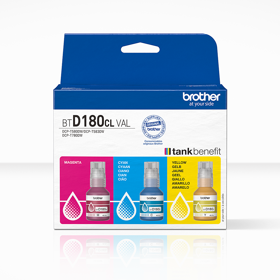 Brother BTD180CL Multipack Gelb Cyan Magenta