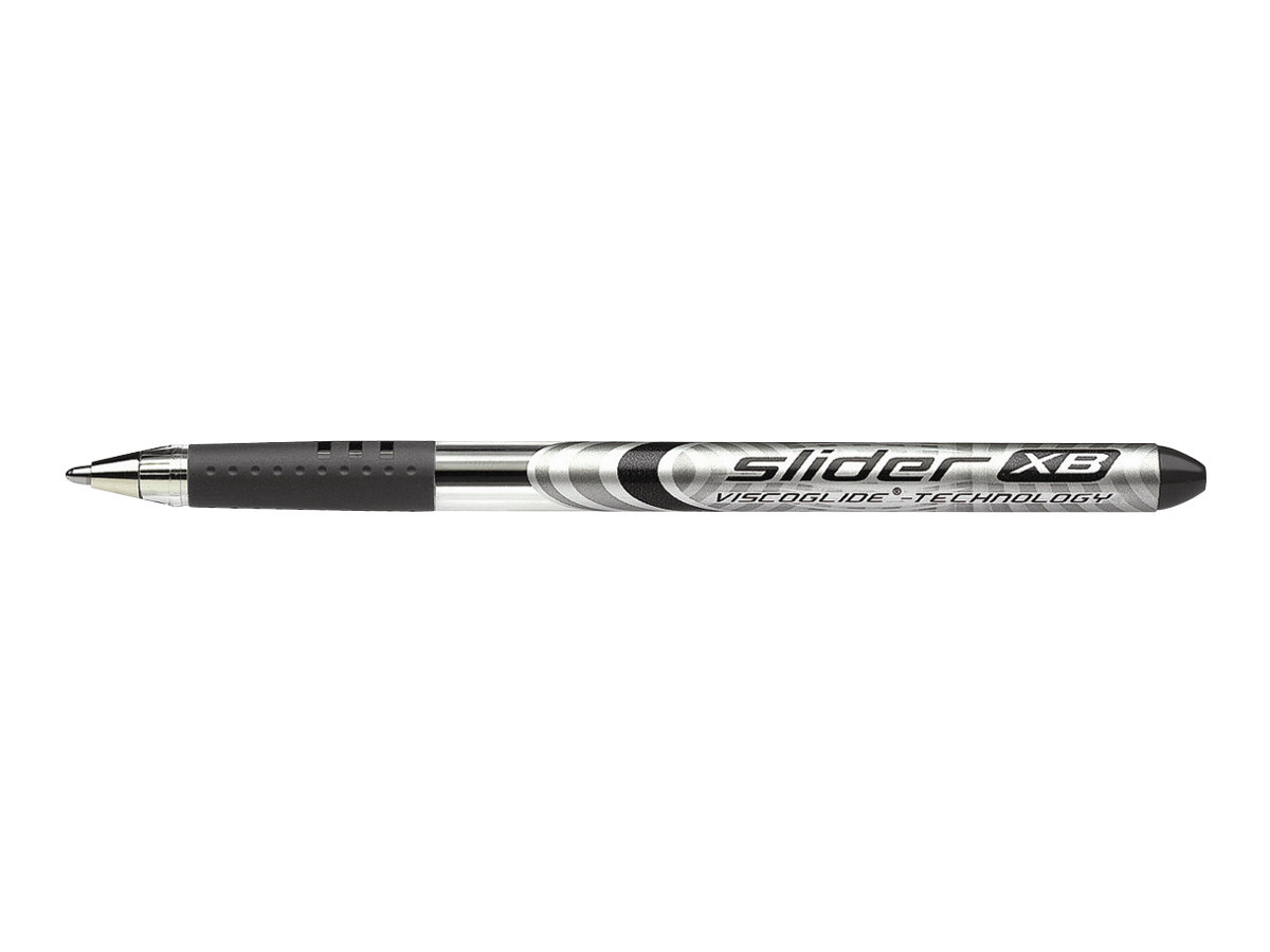 Schneider Kugelschreiber Slider Basic XB schwarztransparent, Schreibfarbe schwarz, 10 St