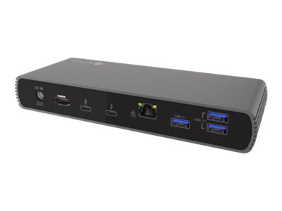 ICY BOX IB-DK8801-TB4 Thunderbolt 4 DockingStation PD bis zu 96W 40 Gbit/s abwaertskompatibel zu TB3 USB 2.0 DP MFDP und USB4