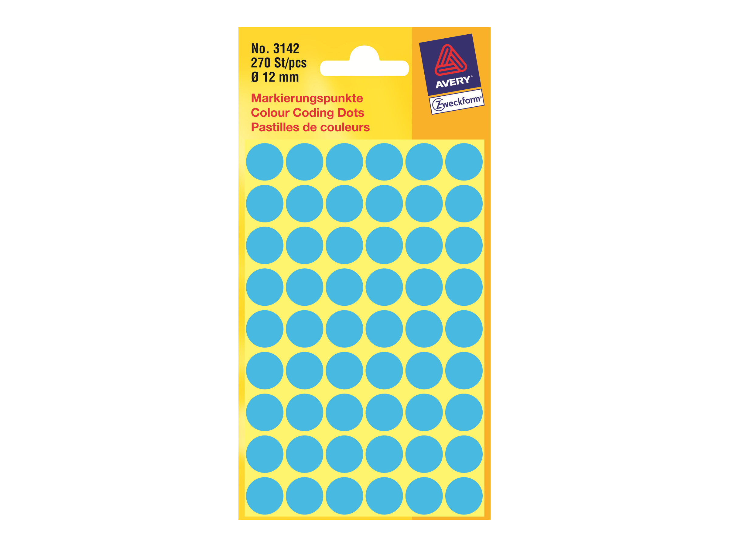 AVERY Zweckform Klebepunkte 3142 blau Ø 12,0 mm, 270 St. AVERY Zweckform Klebepunkte 3142 blau Ø 12,0 mm, 270 St.