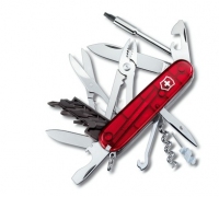 Victorinox V177 25T Taschenmesser Cyber Tool M, rot transparent