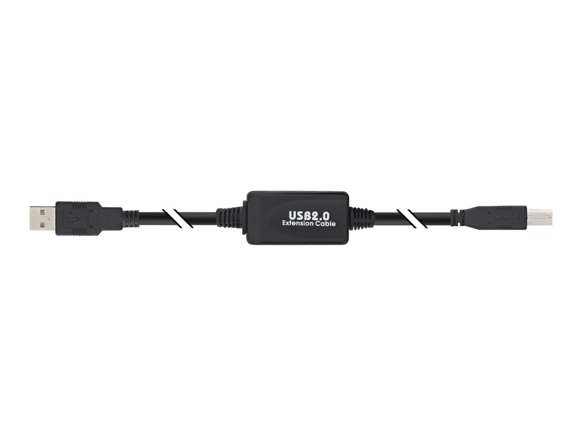 INLINE USB 2.0 Aktivkabel mit Signalverstaerkung St A an St B 10m