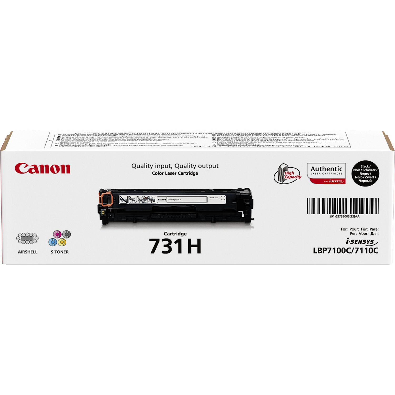 6273B002 CANON 731HBK LBP Cartridge