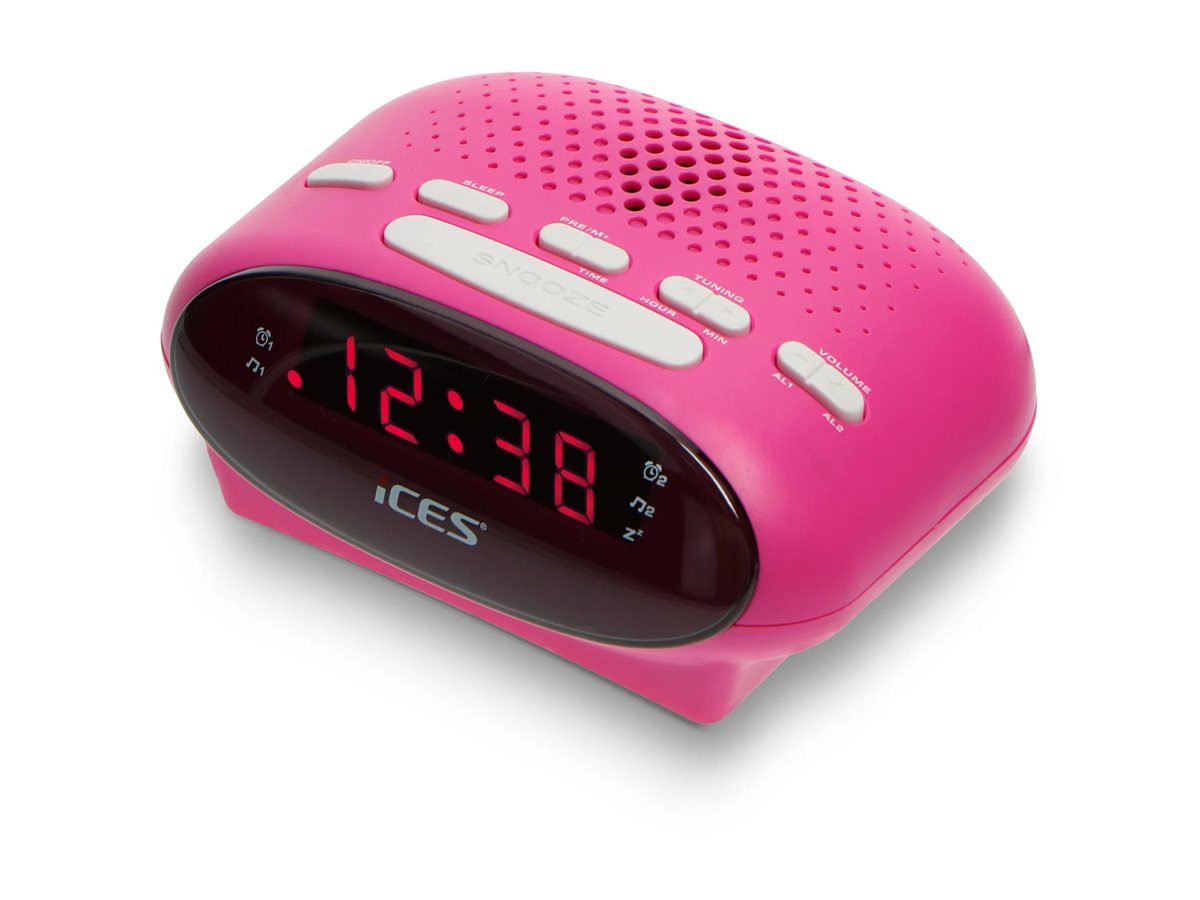 LENCO ICR210 FMUhrenradio Radiowecker, pink
