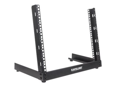 INTELLINET 48,3cm 19Zoll Laborgestell 2-Pfosten Desktop-Laborgestell 12 HE Flatpack schwarz