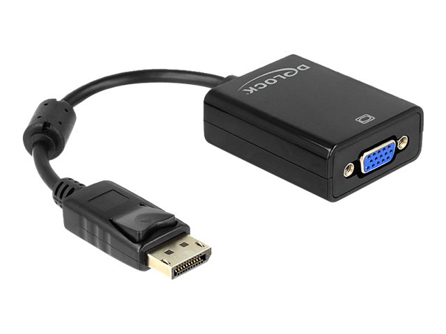 Delock Adapter Displayport 1.2 Stecker > VGA Buchse schwarz Delock Adapter Displayport 1.2 Stecker > VGA Buchse schwarz