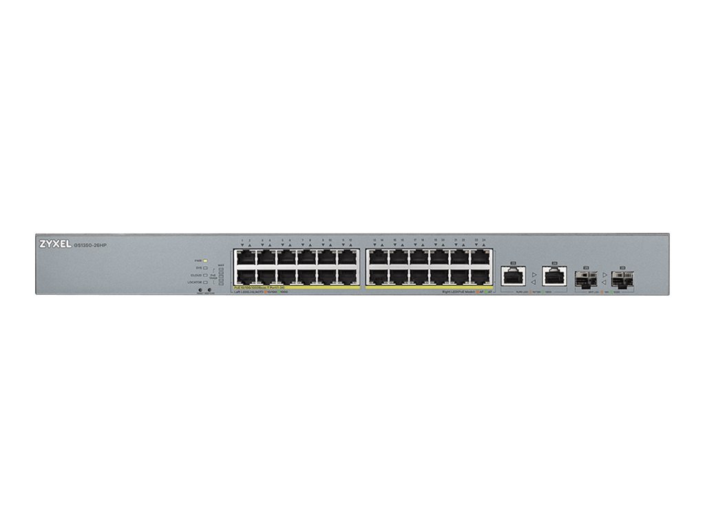 ZYXEL GS1350-26HP 26 Port managed CCTV PoE Switch long range 375W ZYXEL GS1350-26HP 26 Port managed CCTV PoE Switch long range 375W