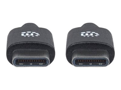 MANHATTAN USB 2.0 Typ C-Kabel 0,5m Typ C-Stecker auf Typ C-Stecker 480 Mbit/s schwarz