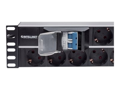 INTELLINET 48,3cm 19Zoll Steckdosenleiste 15-fach Schutzkontakt mit Doppel-Leitungsschutzschalter 3m Stromkabel 2 HE INTELLINET 48,3cm 19Zoll Steckdosenleiste 15-fach Schutzkontakt mit Doppel-Leitungsschutzschalter 3m Stromkabel 2 HE