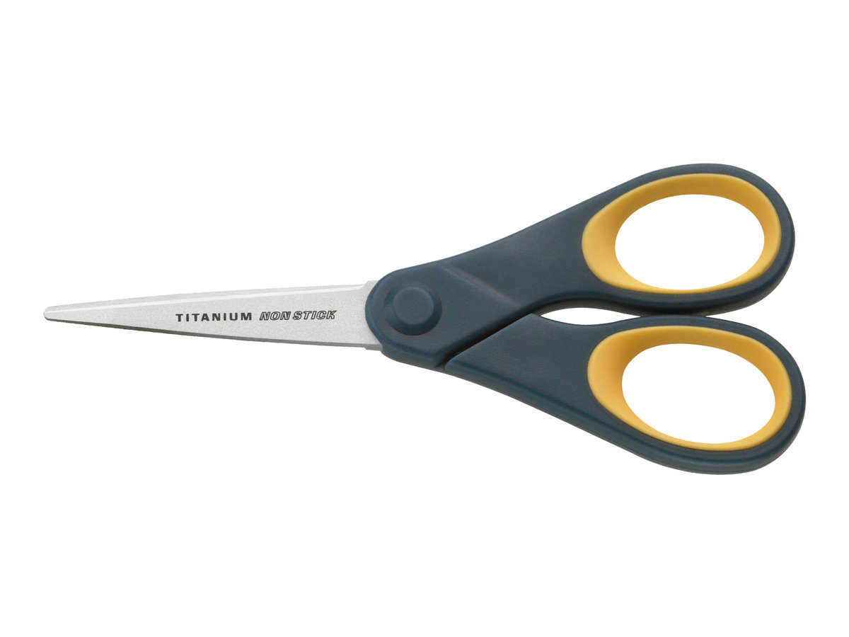 WESTCOTT Schere TITANIUM NON STICK grau-gelb 12,7 cm