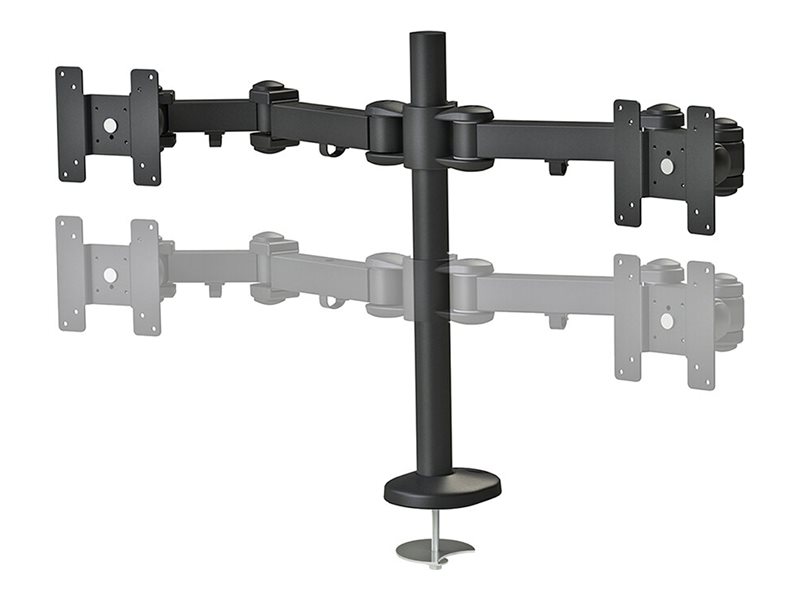 NEOMOUNTS FPMA-D960DG Desk Mount Grommet 2xFlatscreen 25,4-68cm 10-27Zoll VESA 75x75/100x100mm 12kg pivot kipp-dreh-schwe