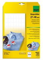 SIGEL Haengeetiketten weiss 27,0 x 40,0 mm blanko, 1470 St