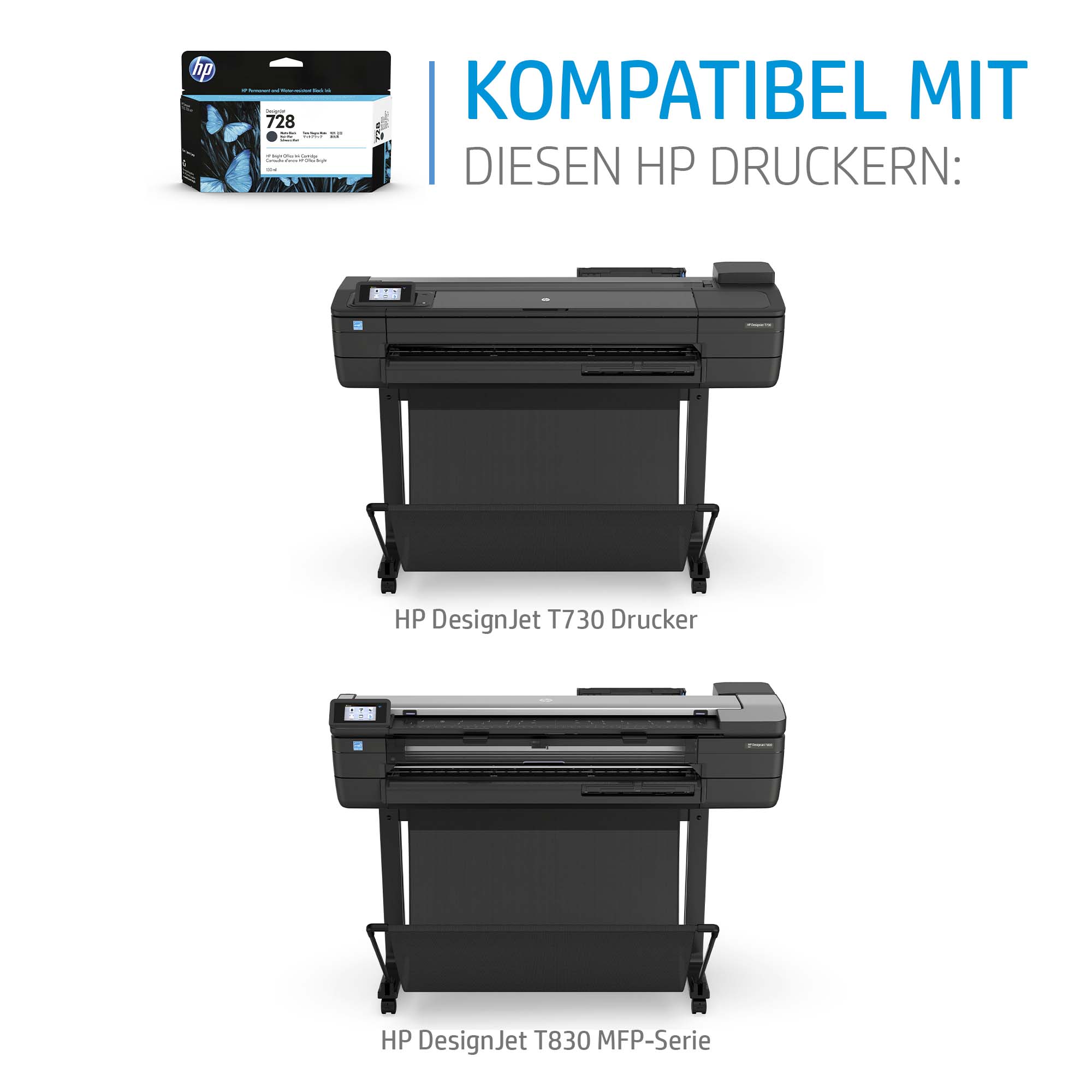 HP 728F9K17A cyan Druckerpatrone