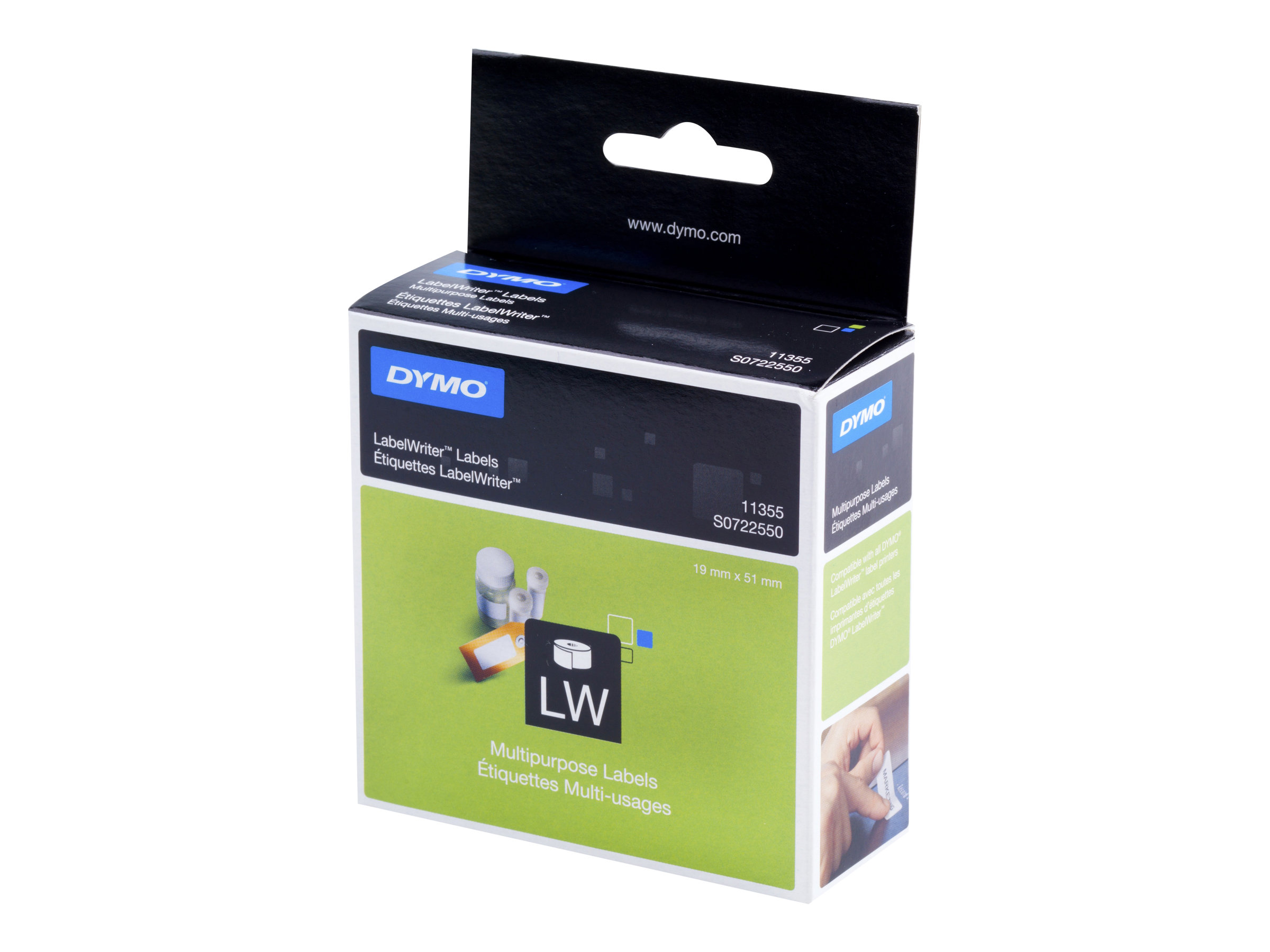 S0722550 DYMO 19x51mm WEISS