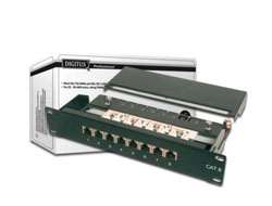 DIGITUS Cat.6 Klasse E Patchpanel geschirmt 8-Port RJ45