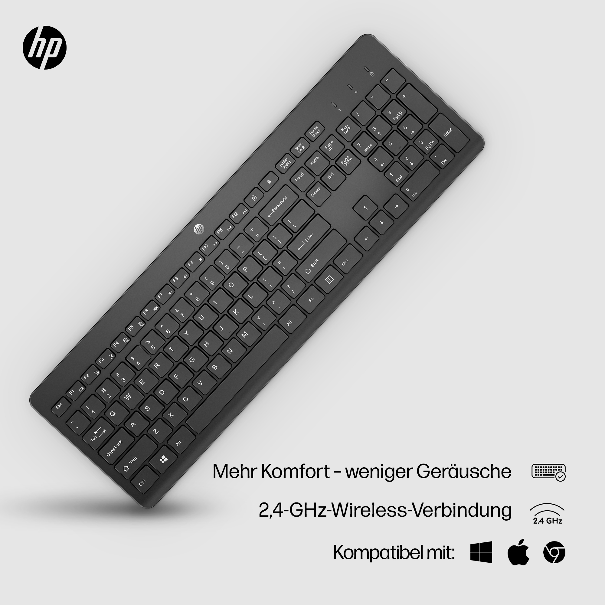 HP 230 Wireless Keyboard Black GR tastatur kabellosP