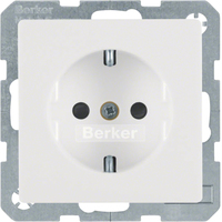 Berker Steckdose SCHUKO 47236089 polarweiss samt Berker Steckdose SCHUKO 47236089 polarweiss samt