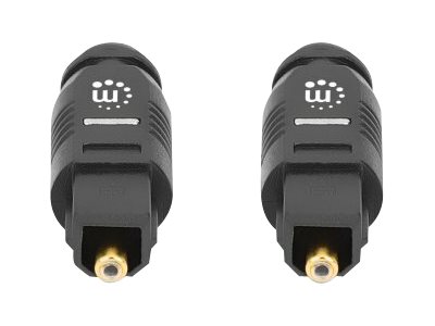 MANHATTAN Toslink Digitales Optisches Audiokabel 2 x Toslink S/PDIF-Stecker 2 m vergoldete Kontakte schwarz