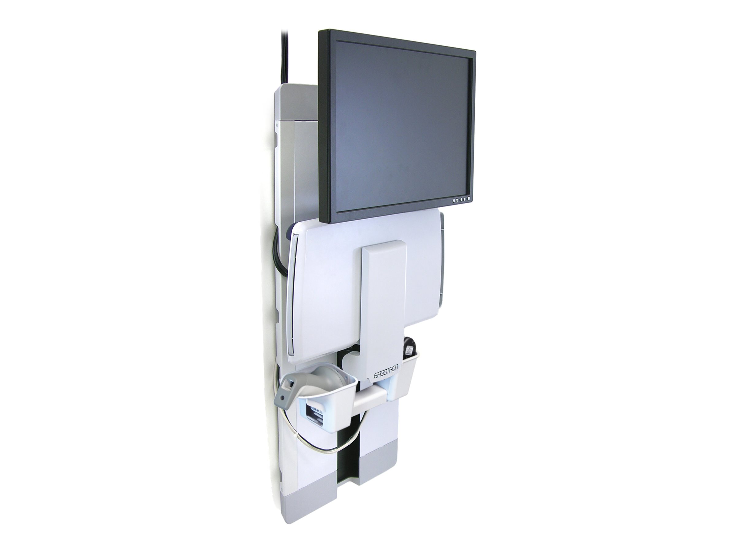 ERGOTRON StyleView Vertical Lift weiss herausziehbare Tastatur MausablageScannerhalterung Display bis 61cm 24Zoll