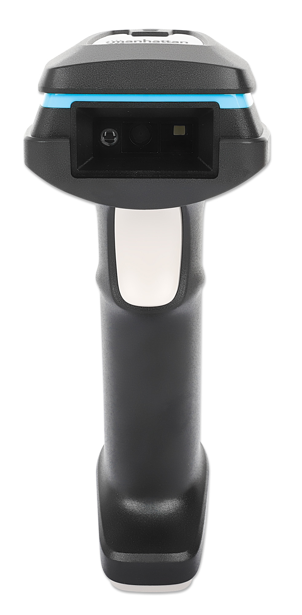 MANHATTAN 2D Long Range LEDBarcodescanner 50 mm Scanreichweite abnehmbares 1,8 m USBAKabel 60 Scanssec 100K Lux Schutzart IP52
