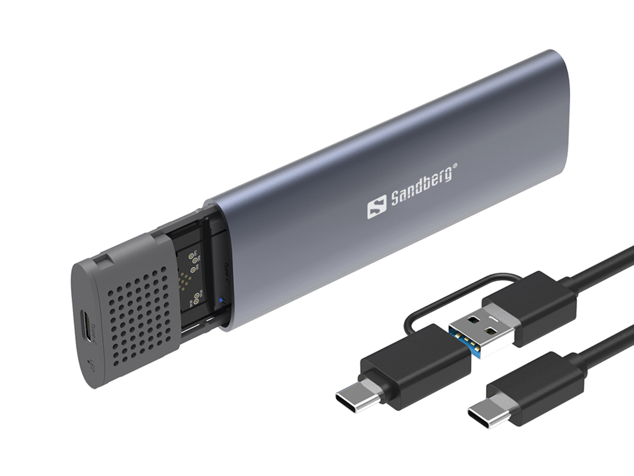 SANDBERG USB 32 Case for M2NVMe SSD
