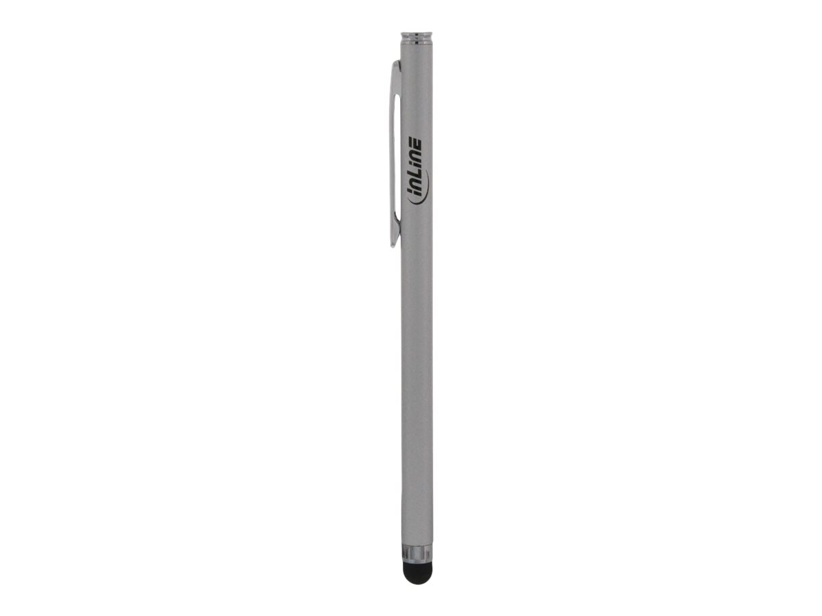INLINE Stylus Stift fuer Touchscreens von Smartphone und Tablet silber