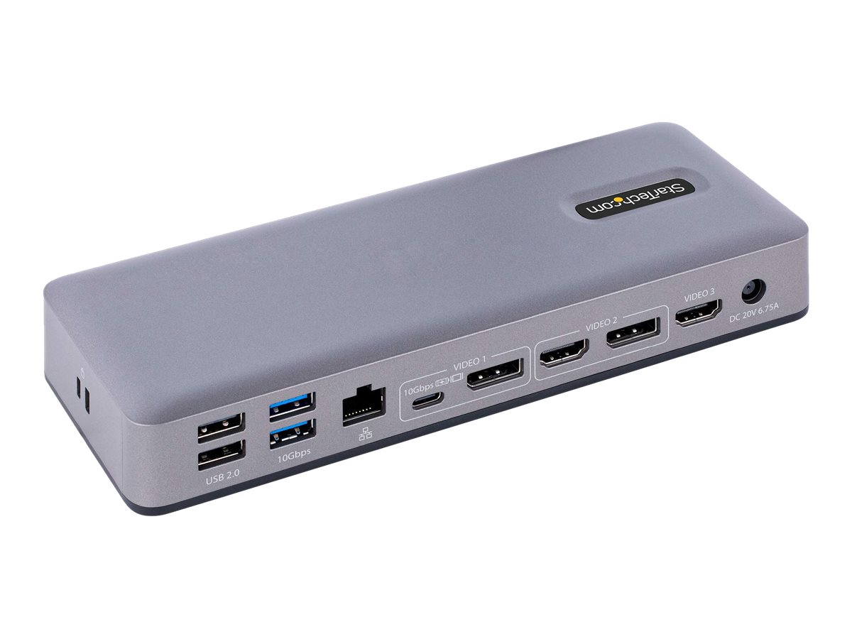 STARTECH.COM USB-C Docking Station - Google Chromebook Dock - Dual Monitore - USB Hub 3.0 PD 3.0 GbE K-Slots Works With Chromebook