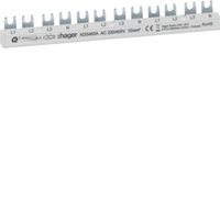 Hager Phasenschiene KDS463A 12 Mod. 63A L1L2L3N Hager Phasenschiene KDS463A 12 Mod. 63A L1L2L3N