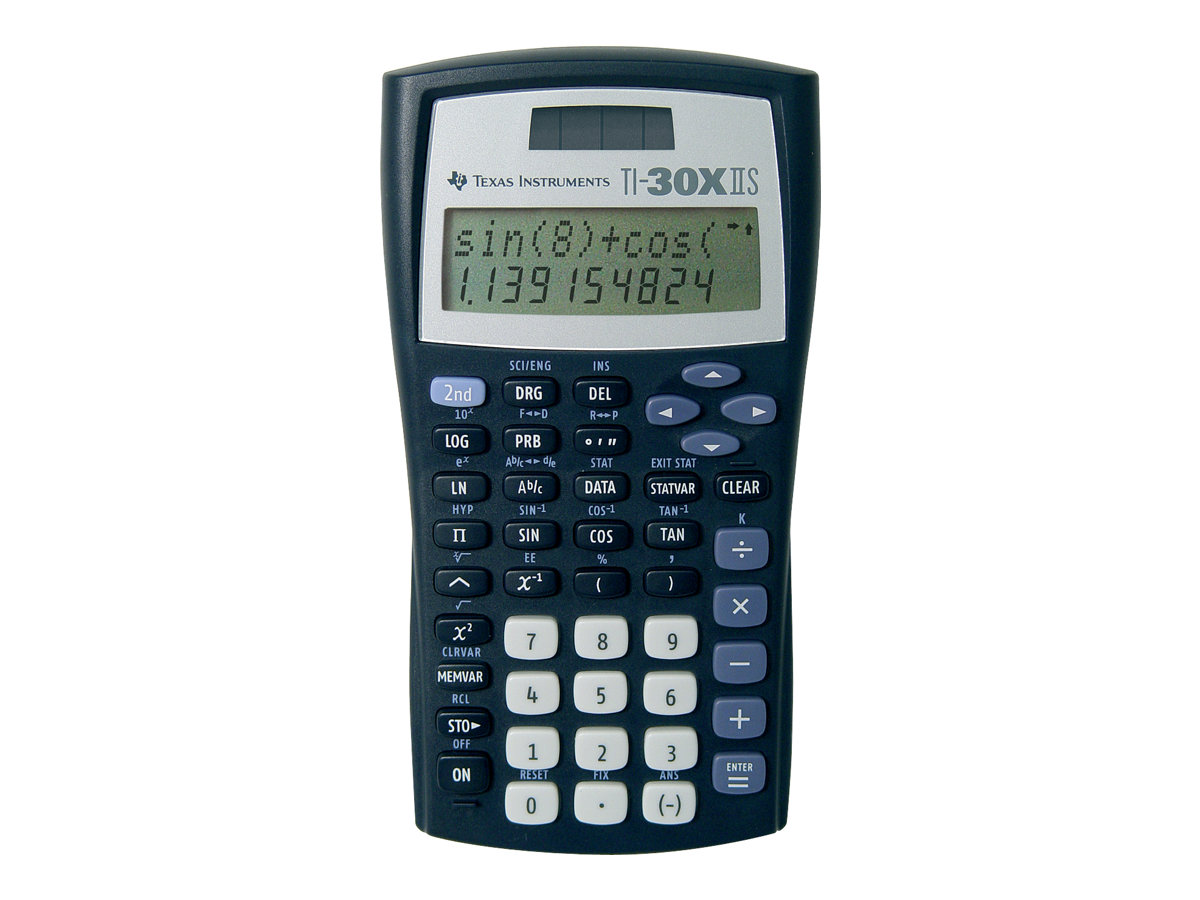 TEXAS INSTRUMENTS TI-30 X II S Wissenschaftlicher Taschenrechner schwarz/silber