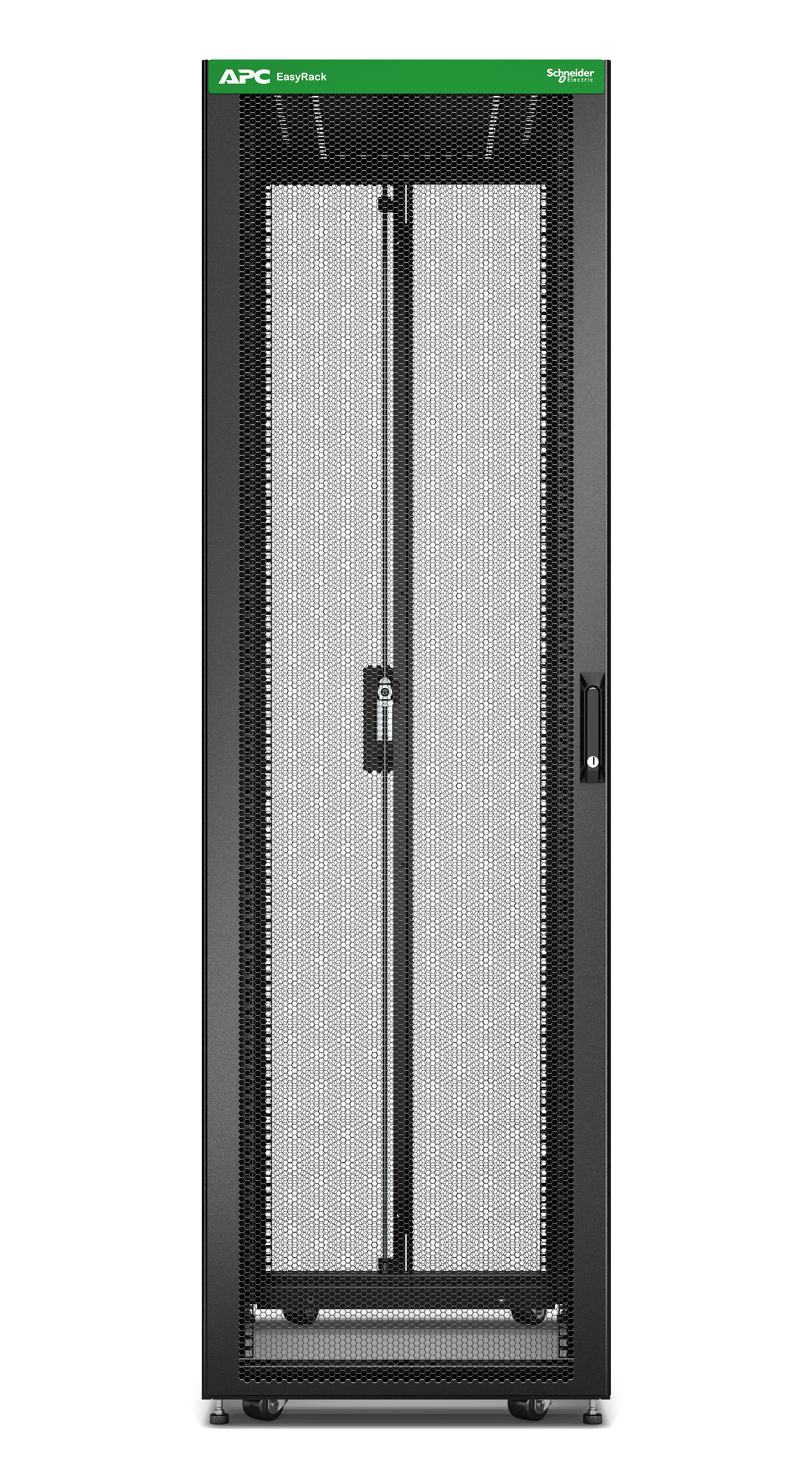 APC Easy Rack 42Ux600x1100 RoofSide panelcastorsfeet No Bottom 4 Brackets black
