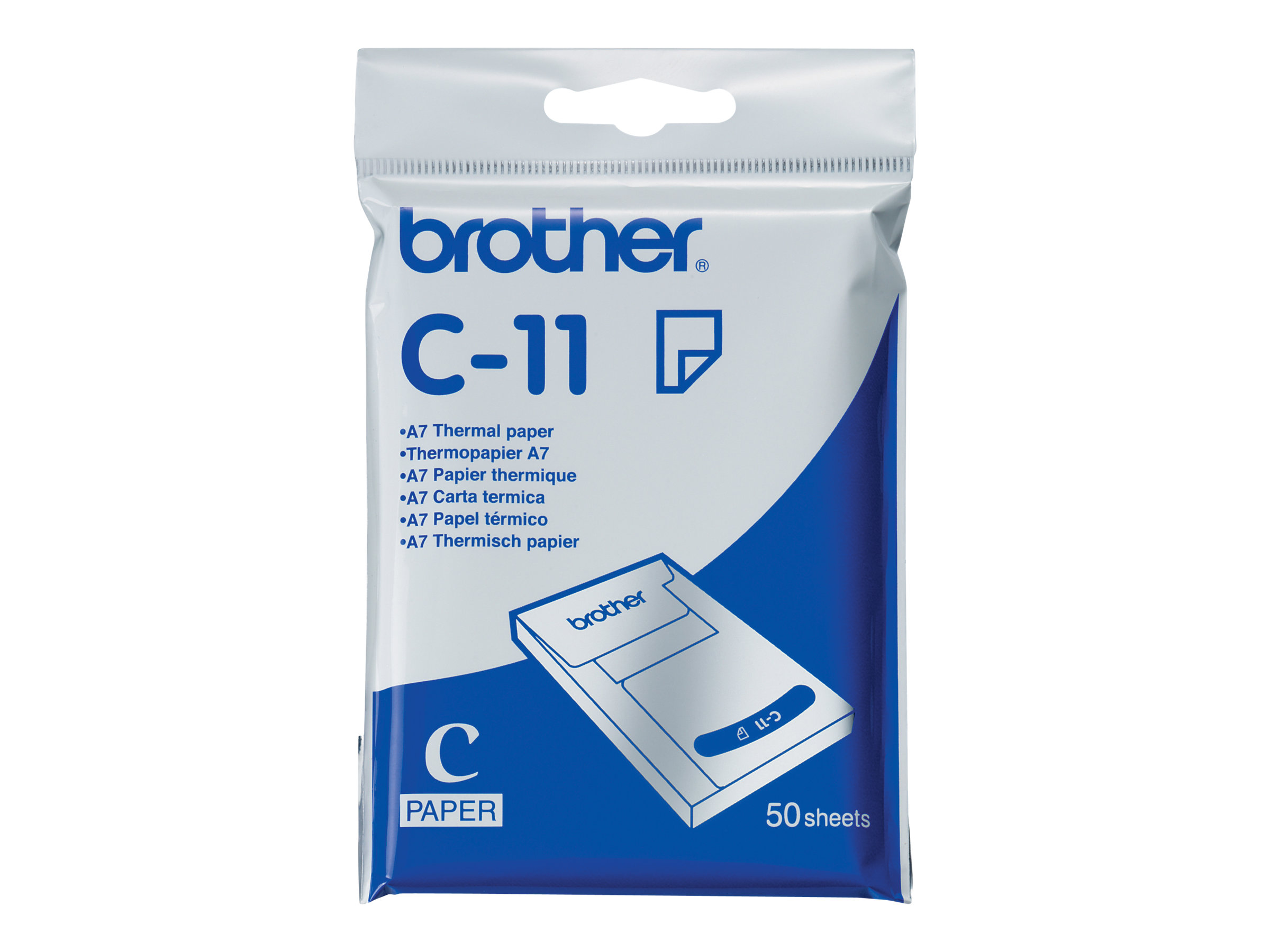 C11 BROTHER Thermopapier 50Blatt Thermo C11 BROTHER Thermopapier 50Blatt Thermo