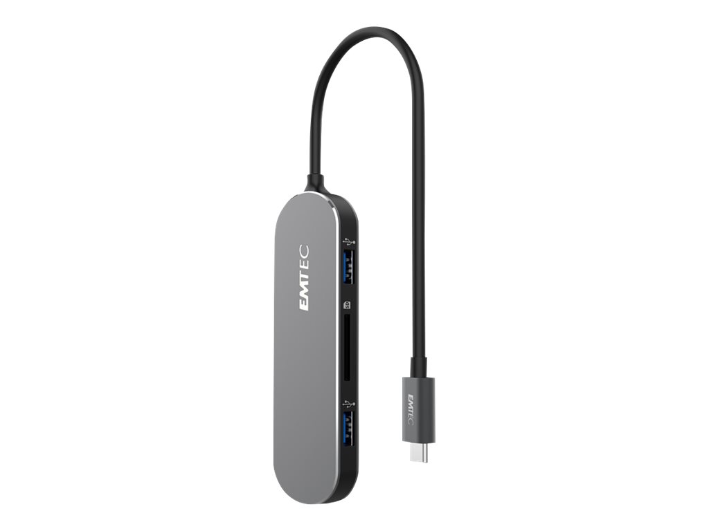 EMTEC USB-Hub T650C Type-C 3-fach schwarz EMTEC USB-Hub T650C Type-C 3-fach schwarz