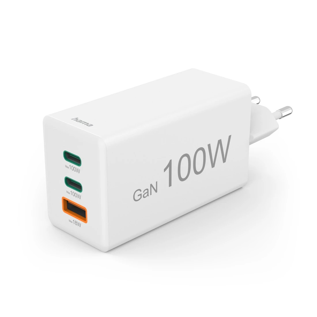 Hama Mini Ladeadapter weiß 100 Watt