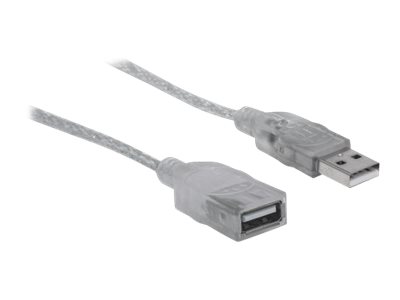 MANHATTAN Hi-Speed USB 2.0 Verlängerungskabel USB 2.0 Typ A Stecker - Typ A Buchse 480 Mbps 1,8m Silber MANHATTAN Hi-Speed USB 2.0 Verlängerungskabel USB 2.0 Typ A Stecker - Typ A Buchse 480 Mbps 1,8m Silber