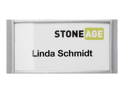 10 DURABLE Badge Classic Namensschilder mit Magnet 6,5 x 3,0 cm