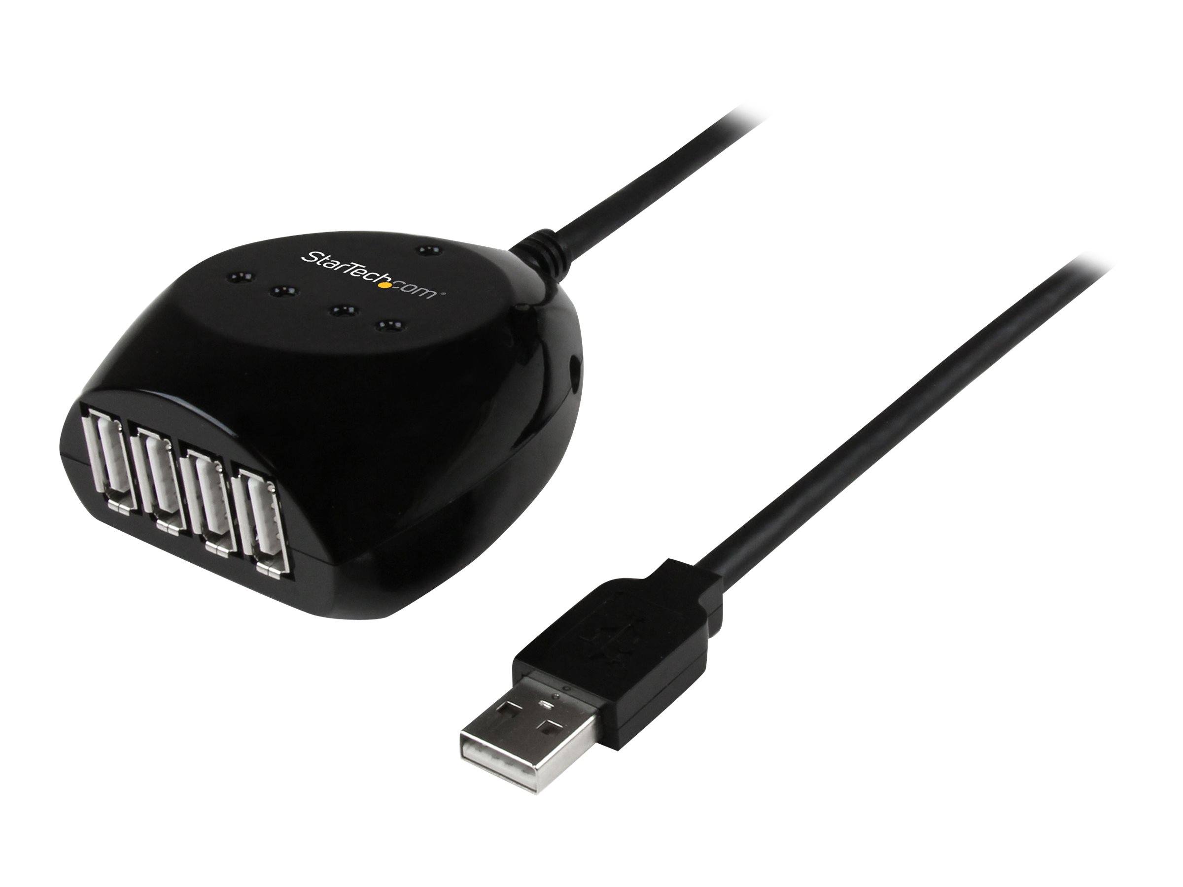 STARTECH.COM 15m USB 2.0 Kabel aktiv mit 4 Port USB Hub - USB A Stecker auf USB A Buchse Datenkabel mit 4-fach Verteiler - Schwarz STARTECH.COM 15m USB 2.0 Kabel aktiv mit 4 Port USB Hub - USB A Stecker auf USB A Buchse Datenkabel mit 4-fach Verteiler - Schwarz