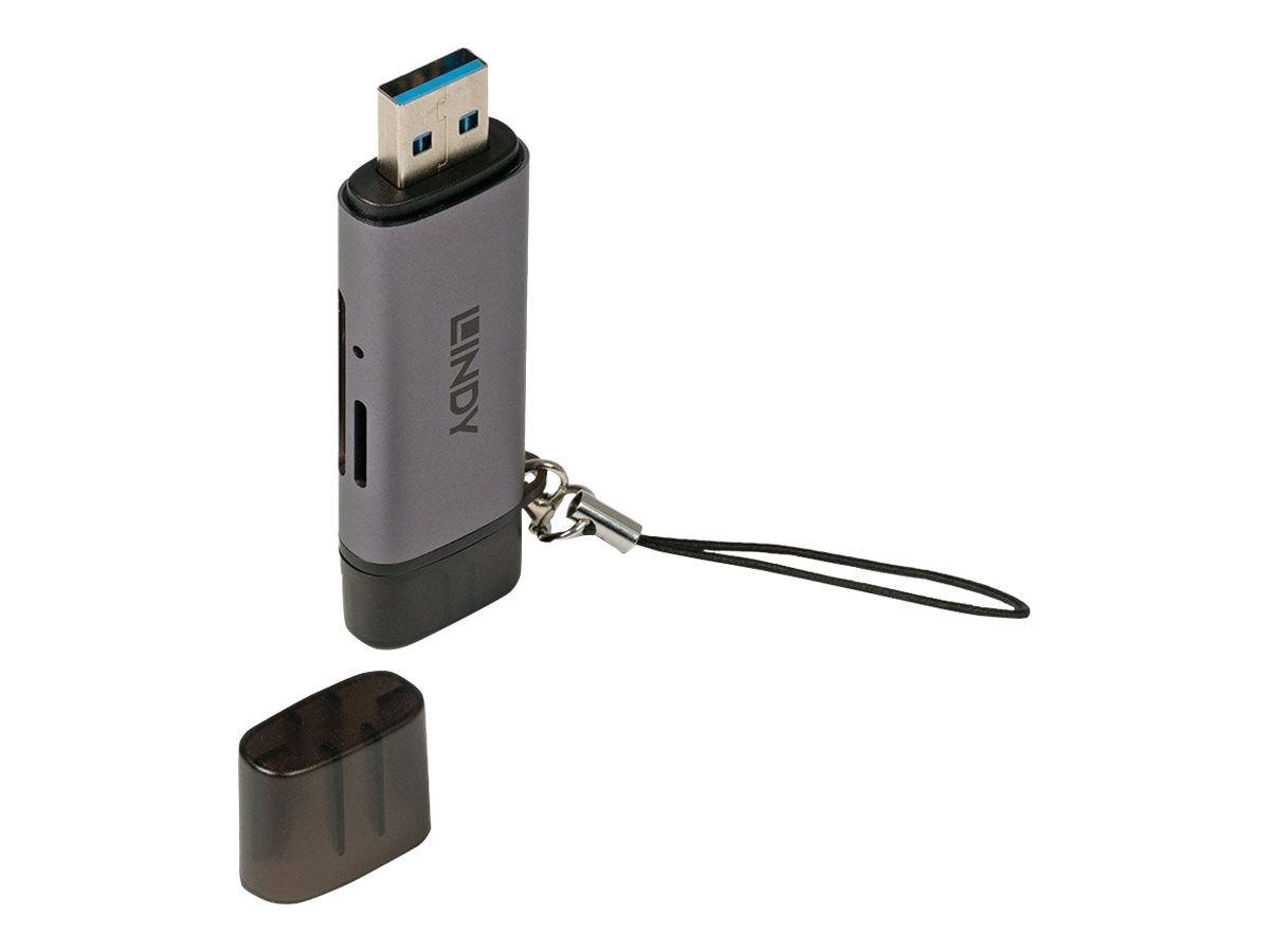 LINDY USB 3.2 Type C & A SD / Micro SD Card Reader