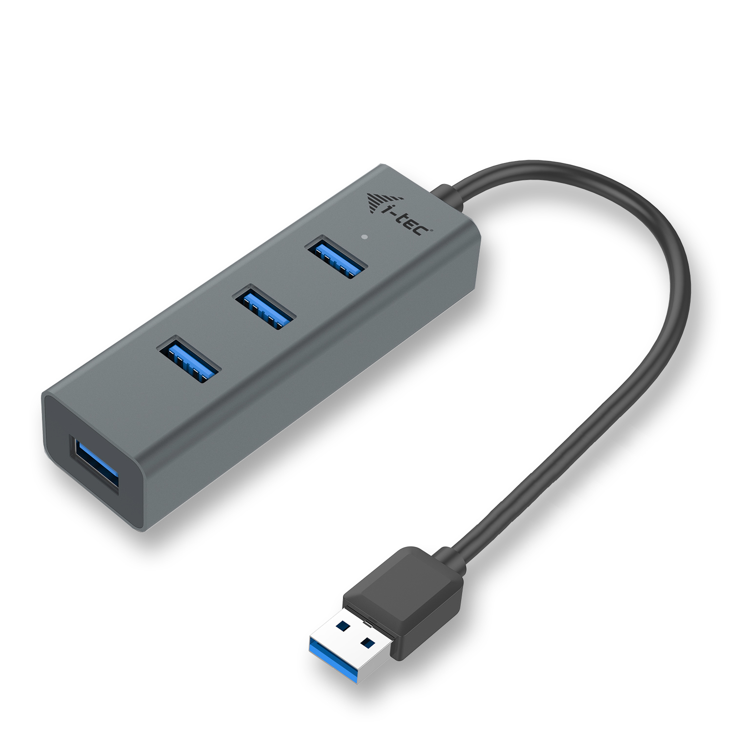 ITEC USB 30 Metal HUB 4 port ohne Netzteil ideal fuer Notebook Ultrabook Tablet PC Unterstuetzt Win und Mac OS