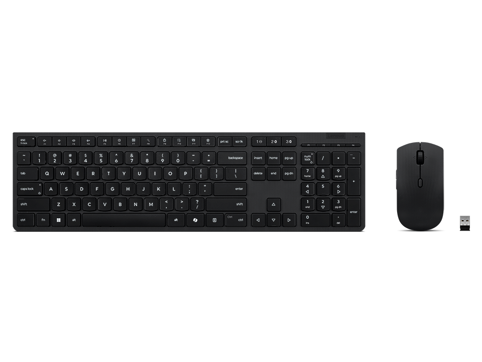 LENOVO Professional Wireless Rechargeable Combo Keyboard and MouseGerman