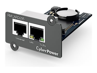 CYBERPOWER RMCARD205 Netzwerkkarte fuer SNMP SLOT - Kompatibel zu OL OLS OR und PR Serie zwei Anschluesse: Netzwerk - Sensor