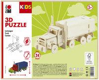 Marabu KiDS Lastwagen 3DPuzzle, 38 bemalbar Teile