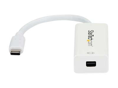 StarTech.com USB-C auf Mini DisplayPort Adapter - 4K 60Hz - Weiß - externer Videoadapter - weiß