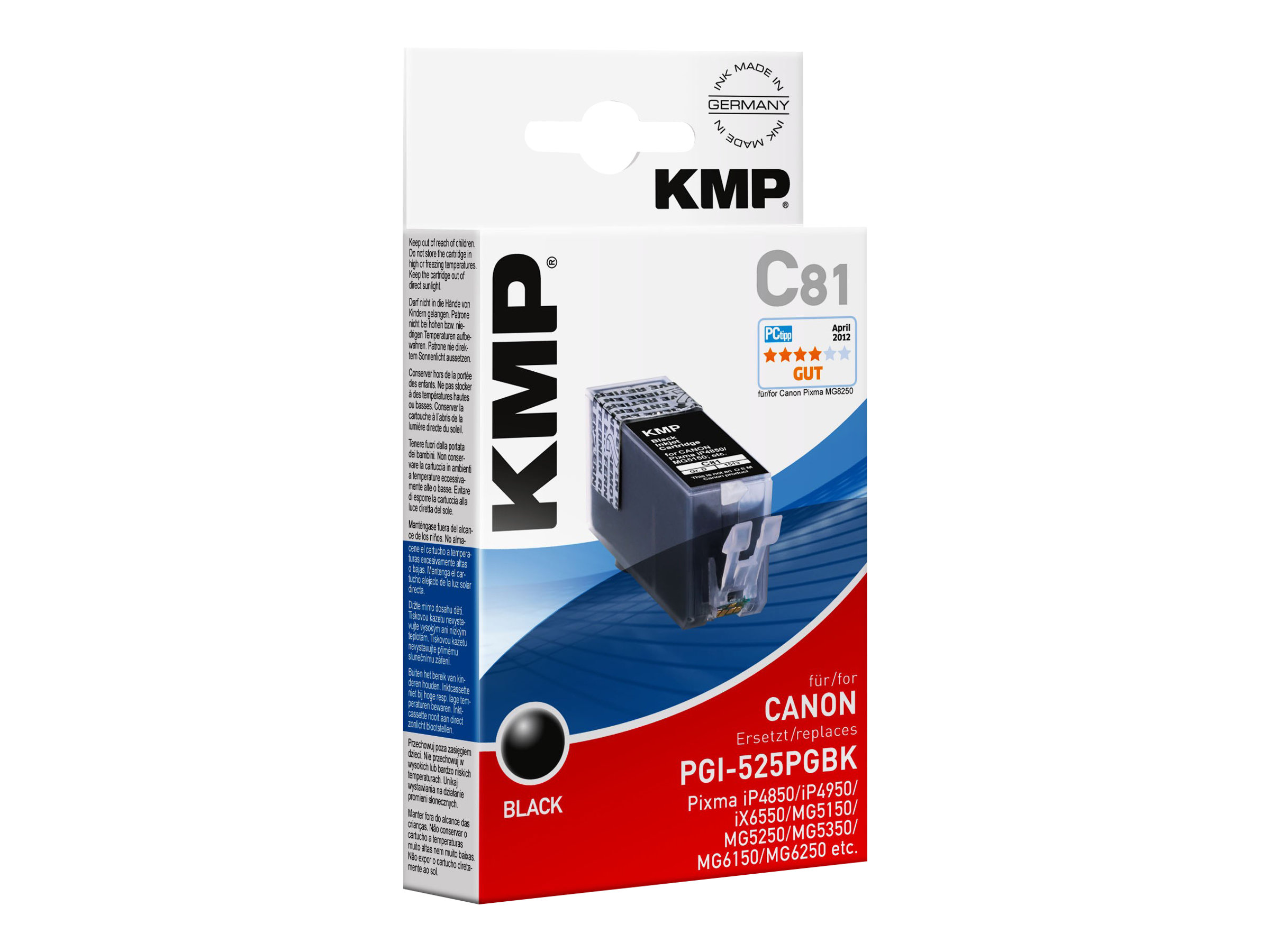 KMP C81  schwarz Druckerpatrone kompatibel zu Canon PGI-525 BK