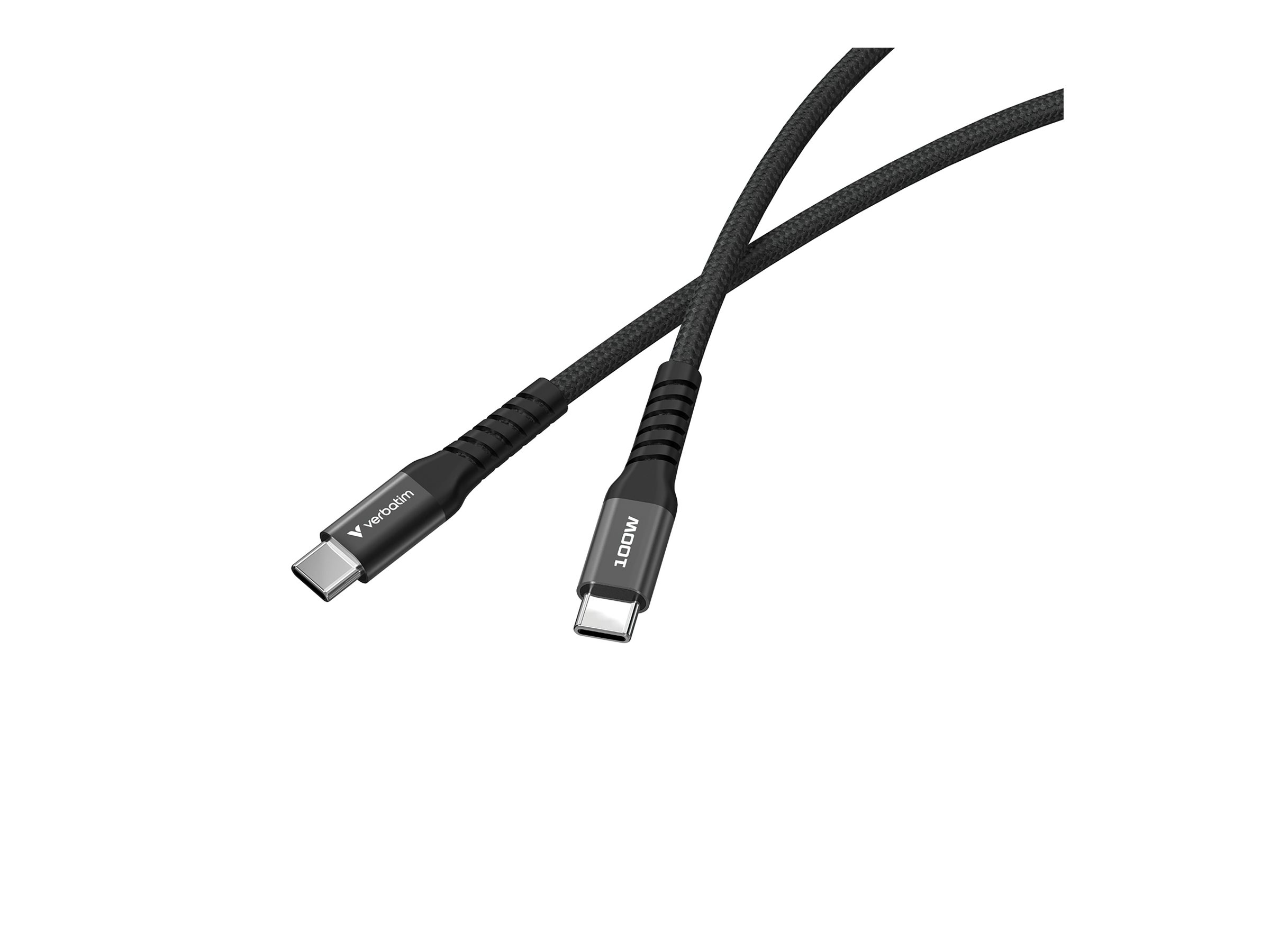 Verbatim Sync & Charge USB-C auf USB-C 60W Magnetisches Kabe l120cm Schwarz