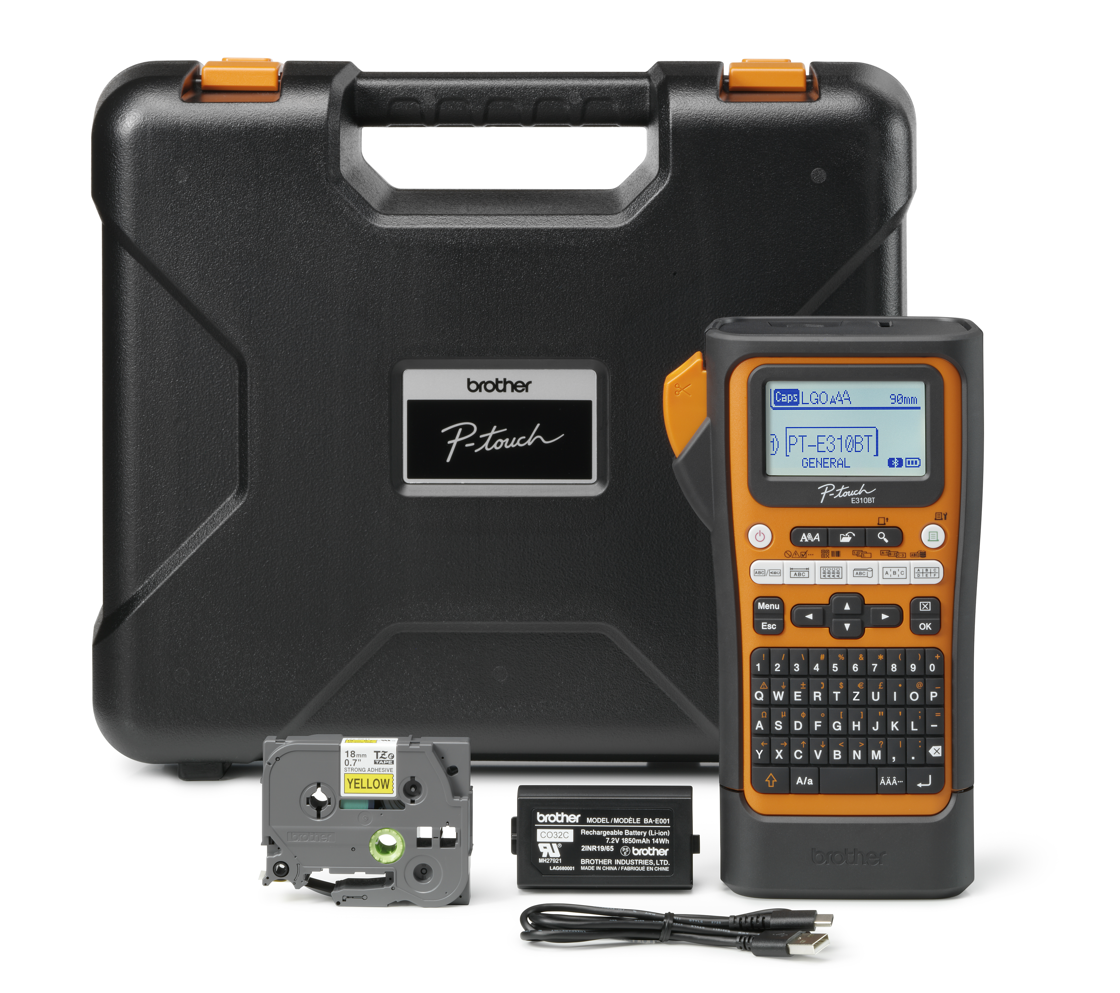 Brother Ptouch E310BTVP Handheld Beschrifter mit Koffer