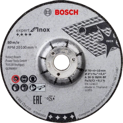 Bosch Schruppscheibe Expert for Inox 76x4x10mm 2 Stueck