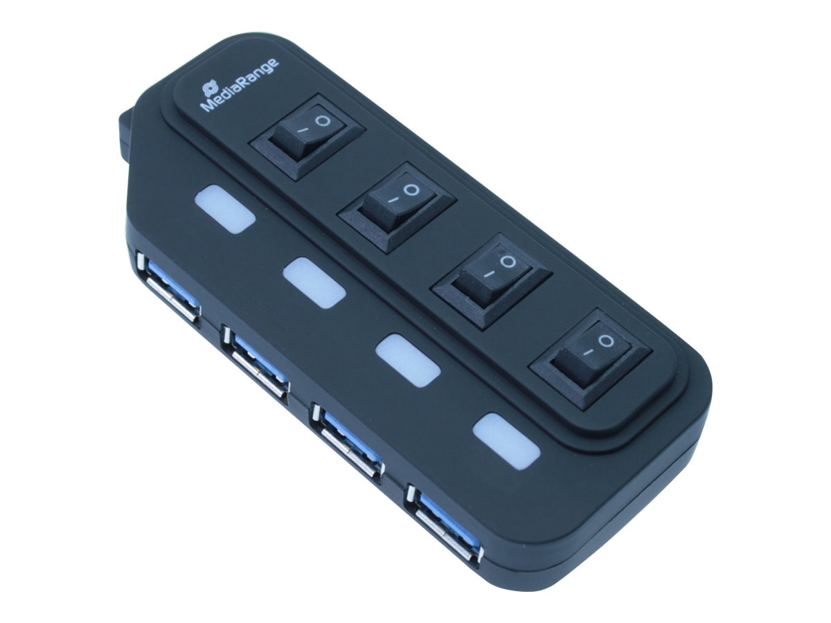 MediaRange USB-Hub 4-fach schwarz MediaRange USB-Hub 4-fach schwarz