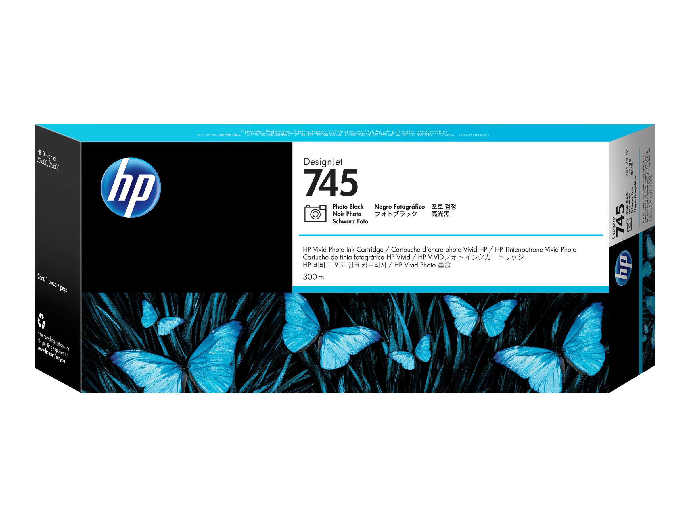 HP 745 Tintenpatrone Fotoschwarz 300 ml HP 745 Tintenpatrone Fotoschwarz 300 ml